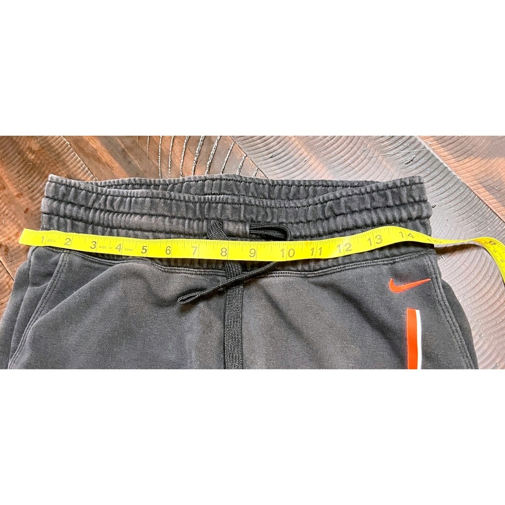 Nike Jogger Sweatpant Womens Medium Black- Pink Dri-FIT Good Script Logo Stripe - Picture 5 of 7